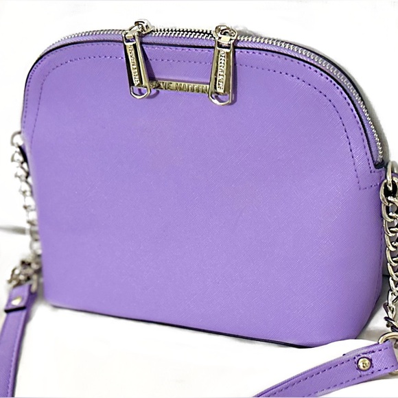 Steve Madden Handbags - *NWOT Steve Madden Lavender Saffiano Crossbody Bag with Silver Hardware